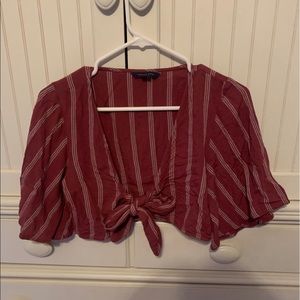 AEO striped front tie top